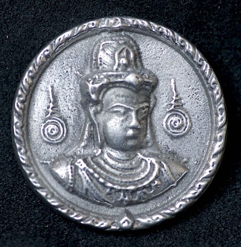 Silver Jatukam Ramathep Amulet with Ganesha Elephant Amulet