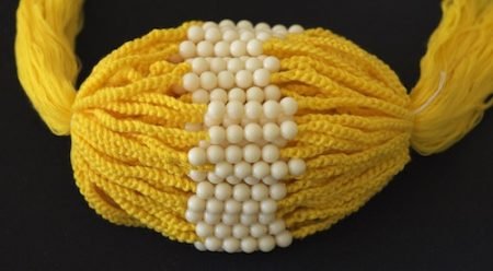 3 Solid Yellow Blessed Theravada Buddhist Sai Sin Baby Bracelets